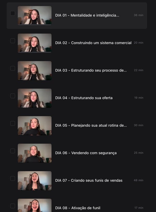 Lista dos desafios diários do Protocolo 14D